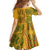 Africa Dashiki Family Matching Summer Maxi Dress and Hawaiian Shirt African Tribal Art Mixed Polynesian Tattoo Gold Color Unique - Wonder Print Shop