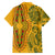 Africa Dashiki Family Matching Summer Maxi Dress and Hawaiian Shirt African Tribal Art Mixed Polynesian Tattoo Gold Color Unique - Wonder Print Shop