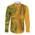 Africa Dashiki Family Matching Summer Maxi Dress and Hawaiian Shirt African Tribal Art Mixed Polynesian Tattoo Gold Color Unique - Wonder Print Shop