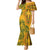 Africa Dashiki Mermaid Dress African Tribal Art Mixed Polynesian Tattoo Gold Color Unique - Wonder Print Shop
