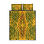 Africa Dashiki Quilt Bed Set African Tribal Art Mixed Polynesian Tattoo Gold Color Unique - Wonder Print Shop