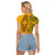 Africa Dashiki Raglan Cropped T Shirt African Tribal Art Mixed Polynesian Tattoo Gold Color Unique - Wonder Print Shop