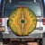 Africa Dashiki Spare Tire Cover African Tribal Art Mixed Polynesian Tattoo Gold Color Unique - Wonder Print Shop