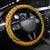 Africa Dashiki Steering Wheel Cover African Tribal Art Mixed Polynesian Tattoo Gold Color Unique - Wonder Print Shop