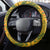 Africa Dashiki Steering Wheel Cover African Tribal Art Mixed Polynesian Tattoo Gold Color Unique - Wonder Print Shop