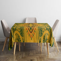 Africa Dashiki Tablecloth African Tribal Art Mixed Polynesian Tattoo Gold Color Unique - Wonder Print Shop