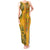 Africa Dashiki Tank Maxi Dress African Tribal Art Mixed Polynesian Tattoo Gold Color Unique - Wonder Print Shop