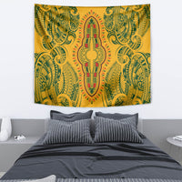 Africa Dashiki Tapestry African Tribal Art Mixed Polynesian Tattoo Gold Color Unique - Wonder Print Shop