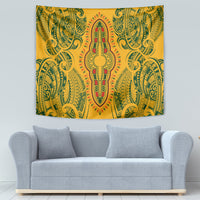 Africa Dashiki Tapestry African Tribal Art Mixed Polynesian Tattoo Gold Color Unique - Wonder Print Shop