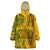 Africa Dashiki Wearable Blanket Hoodie African Tribal Art Mixed Polynesian Tattoo Gold Color Unique - Wonder Print Shop