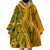 Africa Dashiki Wearable Blanket Hoodie African Tribal Art Mixed Polynesian Tattoo Gold Color Unique - Wonder Print Shop
