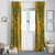 Africa Dashiki Window Curtain African Tribal Art Mixed Polynesian Tattoo Gold Color Unique - Wonder Print Shop