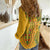 Africa Dashiki Women Casual Shirt African Tribal Art Mixed Polynesian Tattoo Gold Color Unique - Wonder Print Shop