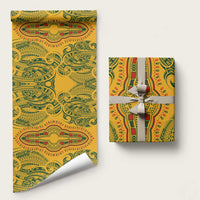 Dashiki and Polynesian Pattern Wrapping Paper Africa Pacific Culture Gold Version - Wonder Print Shop
