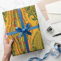 Dashiki and Polynesian Pattern Wrapping Paper Africa Pacific Culture Gold Version - Wonder Print Shop