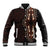 Africa Dashiki Baseball Jacket African Tribal Art Mixed Polynesian Tattoo Red Color Unique LT9 - Wonder Print Shop