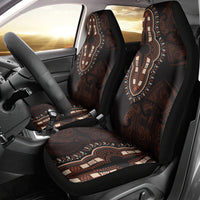 Africa Dashiki Car Seat Cover African Tribal Art Mixed Polynesian Tattoo Red Color Unique LT9 - Wonder Print Shop