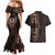 Africa Dashiki Couples Matching Mermaid Dress and Hawaiian Shirt African Tribal Art Mixed Polynesian Tattoo Red Color Unique LT9 - Wonder Print Shop