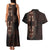Africa Dashiki Couples Matching Tank Maxi Dress and Hawaiian Shirt African Tribal Art Mixed Polynesian Tattoo Red Color Unique LT9 - Wonder Print Shop