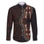 Africa Dashiki Family Matching Long Sleeve Bodycon Dress and Hawaiian Shirt African Tribal Art Mixed Polynesian Tattoo Red Color Unique LT9 - Wonder Print Shop