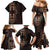 Africa Dashiki Family Matching Mermaid Dress and Hawaiian Shirt African Tribal Art Mixed Polynesian Tattoo Red Color Unique LT9 - Wonder Print Shop
