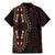 Africa Dashiki Family Matching Mermaid Dress and Hawaiian Shirt African Tribal Art Mixed Polynesian Tattoo Red Color Unique LT9 - Wonder Print Shop