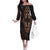 Africa Dashiki Family Matching Off Shoulder Long Sleeve Dress and Hawaiian Shirt African Tribal Art Mixed Polynesian Tattoo Red Color Unique - Wonder Print Shop
