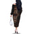 Africa Dashiki Family Matching Off Shoulder Long Sleeve Dress and Hawaiian Shirt African Tribal Art Mixed Polynesian Tattoo Red Color Unique - Wonder Print Shop
