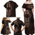 Africa Dashiki Family Matching Off Shoulder Maxi Dress and Hawaiian Shirt African Tribal Art Mixed Polynesian Tattoo Red Color Unique LT9 - Wonder Print Shop