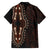Africa Dashiki Family Matching Off Shoulder Maxi Dress and Hawaiian Shirt African Tribal Art Mixed Polynesian Tattoo Red Color Unique LT9 - Wonder Print Shop