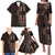 Africa Dashiki Family Matching Puletasi Dress and Hawaiian Shirt African Tribal Art Mixed Polynesian Tattoo Red Color Unique - Wonder Print Shop