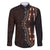 Africa Dashiki Family Matching Puletasi Dress and Hawaiian Shirt African Tribal Art Mixed Polynesian Tattoo Red Color Unique - Wonder Print Shop