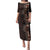 Africa Dashiki Family Matching Puletasi Dress and Hawaiian Shirt African Tribal Art Mixed Polynesian Tattoo Red Color Unique - Wonder Print Shop