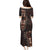Africa Dashiki Family Matching Puletasi Dress and Hawaiian Shirt African Tribal Art Mixed Polynesian Tattoo Red Color Unique - Wonder Print Shop