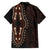 Africa Dashiki Family Matching Short Sleeve Bodycon Dress and Hawaiian Shirt African Tribal Art Mixed Polynesian Tattoo Red Color Unique - Wonder Print Shop