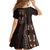Africa Dashiki Family Matching Summer Maxi Dress and Hawaiian Shirt African Tribal Art Mixed Polynesian Tattoo Red Color Unique - Wonder Print Shop