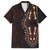 Africa Dashiki Family Matching Summer Maxi Dress and Hawaiian Shirt African Tribal Art Mixed Polynesian Tattoo Red Color Unique - Wonder Print Shop