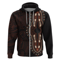 Africa Dashiki Hoodie African Tribal Art Mixed Polynesian Tattoo Red Color Unique - Wonder Print Shop