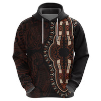 Africa Dashiki Hoodie African Tribal Art Mixed Polynesian Tattoo Red Color Unique - Wonder Print Shop