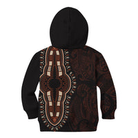 Africa Dashiki Kid Hoodie African Tribal Art Mixed Polynesian Tattoo Red Color Unique - Wonder Print Shop