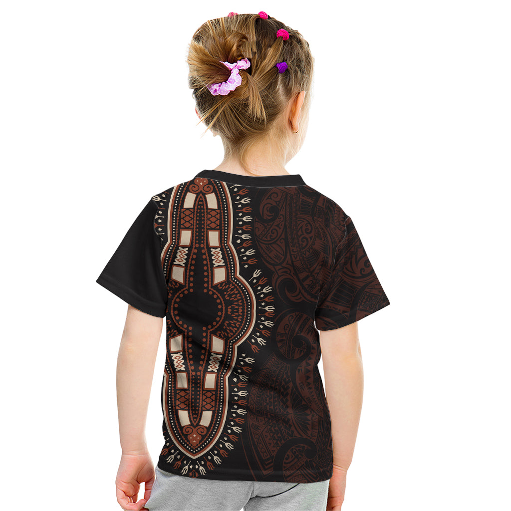 Africa Dashiki Kid T Shirt African Tribal Art Mixed Polynesian Tattoo Red Color Unique - Wonder Print Shop