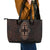 Africa Dashiki Leather Tote Bag African Tribal Art Mixed Polynesian Tattoo Red Color Unique - Wonder Print Shop