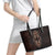 Africa Dashiki Leather Tote Bag African Tribal Art Mixed Polynesian Tattoo Red Color Unique - Wonder Print Shop