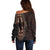 Africa Dashiki Off Shoulder Sweater African Tribal Art Mixed Polynesian Tattoo Red Color Unique - Wonder Print Shop