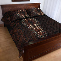 Africa Dashiki Quilt Bed Set African Tribal Art Mixed Polynesian Tattoo Red Color Unique - Wonder Print Shop