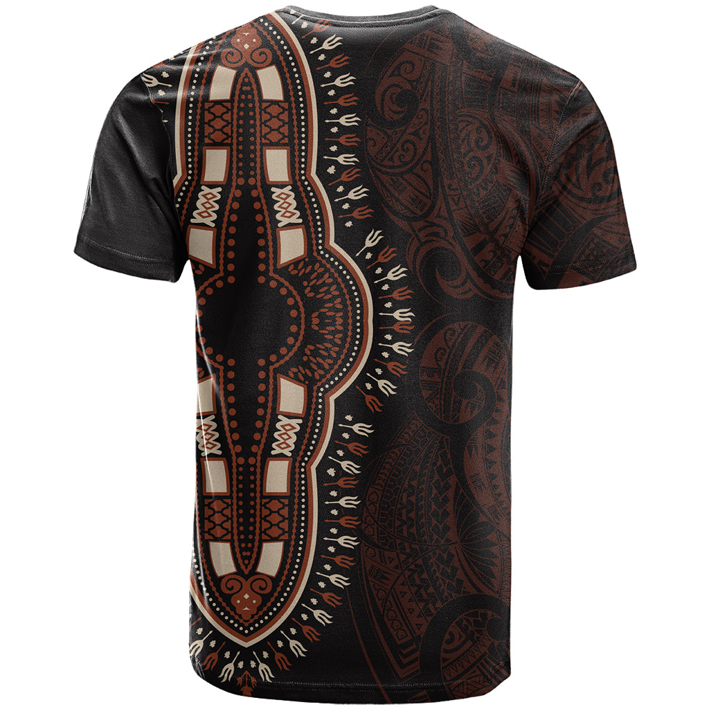 Africa Dashiki T Shirt African Tribal Art Mixed Polynesian Tattoo Red Color Unique - Wonder Print Shop