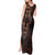 Africa Dashiki Tank Maxi Dress African Tribal Art Mixed Polynesian Tattoo Red Color Unique - Wonder Print Shop