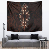 Africa Dashiki Tapestry African Tribal Art Mixed Polynesian Tattoo Red Color Unique - Wonder Print Shop