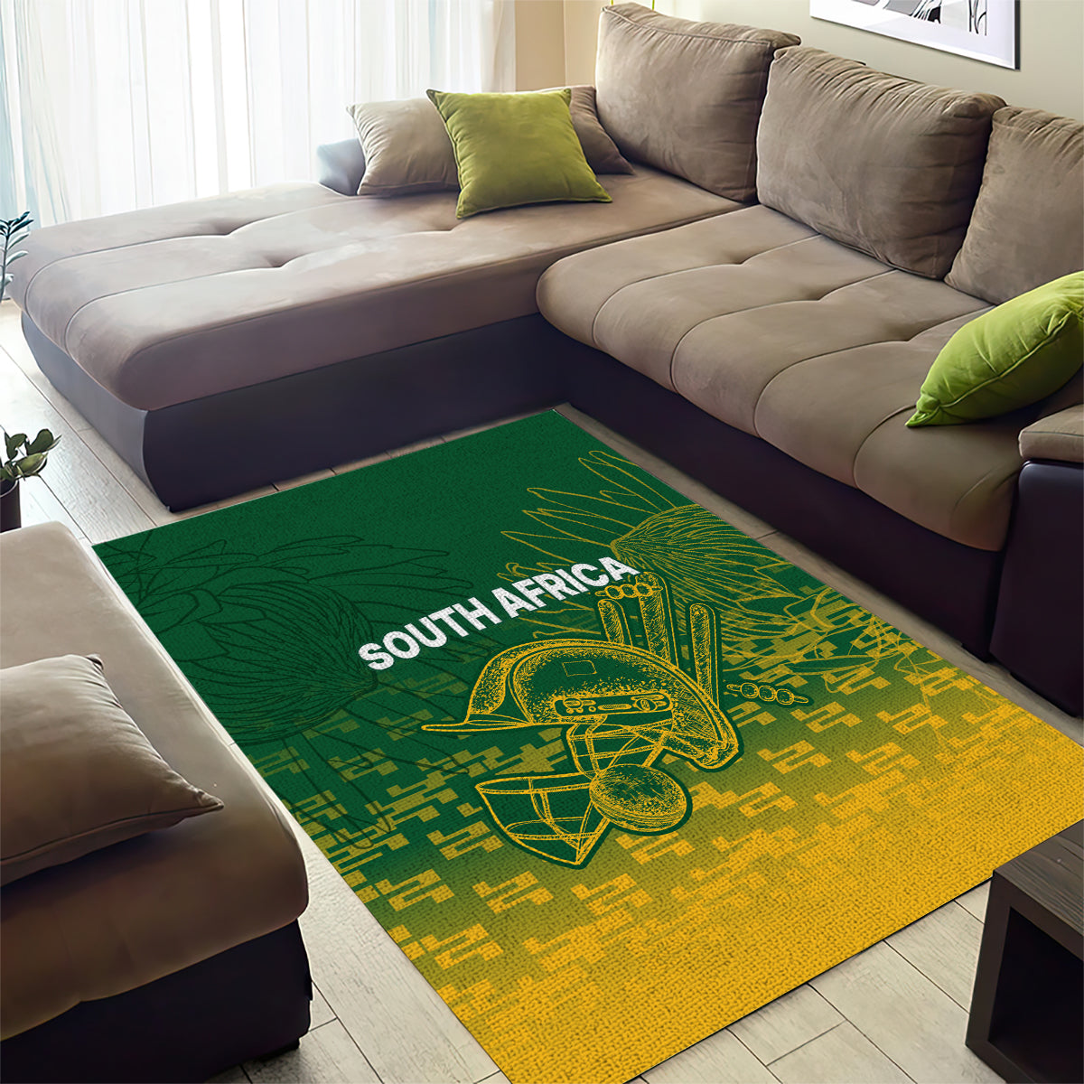 South Africa Cricket Area Rug Go Proteas World Cup Version 2023 Sproty LT9 - Wonder Print Shop