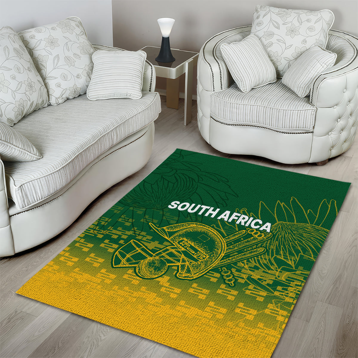 South Africa Cricket Area Rug Go Proteas World Cup Version 2023 Sproty LT9 - Wonder Print Shop